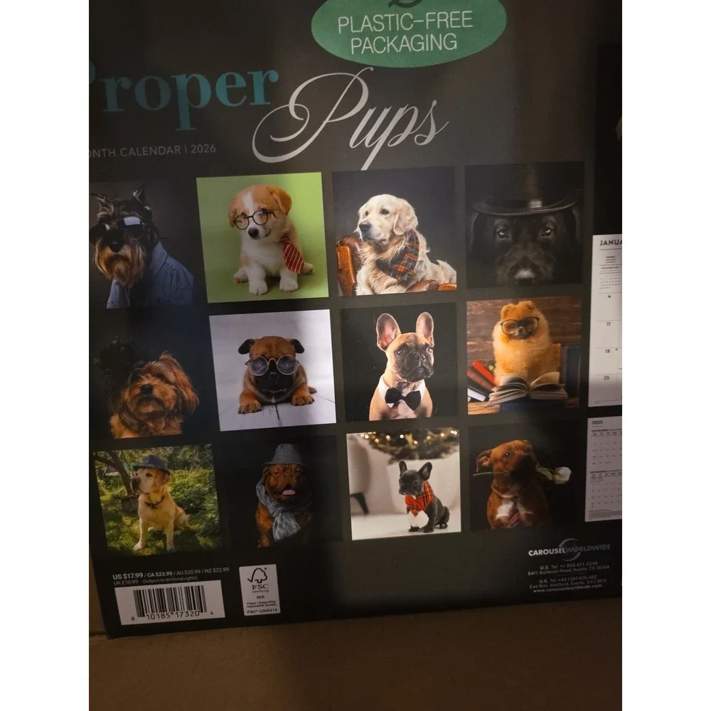 Dogs Dressed Like Wealthy‎ High Society Fancy Millionaires 2026 Calendar